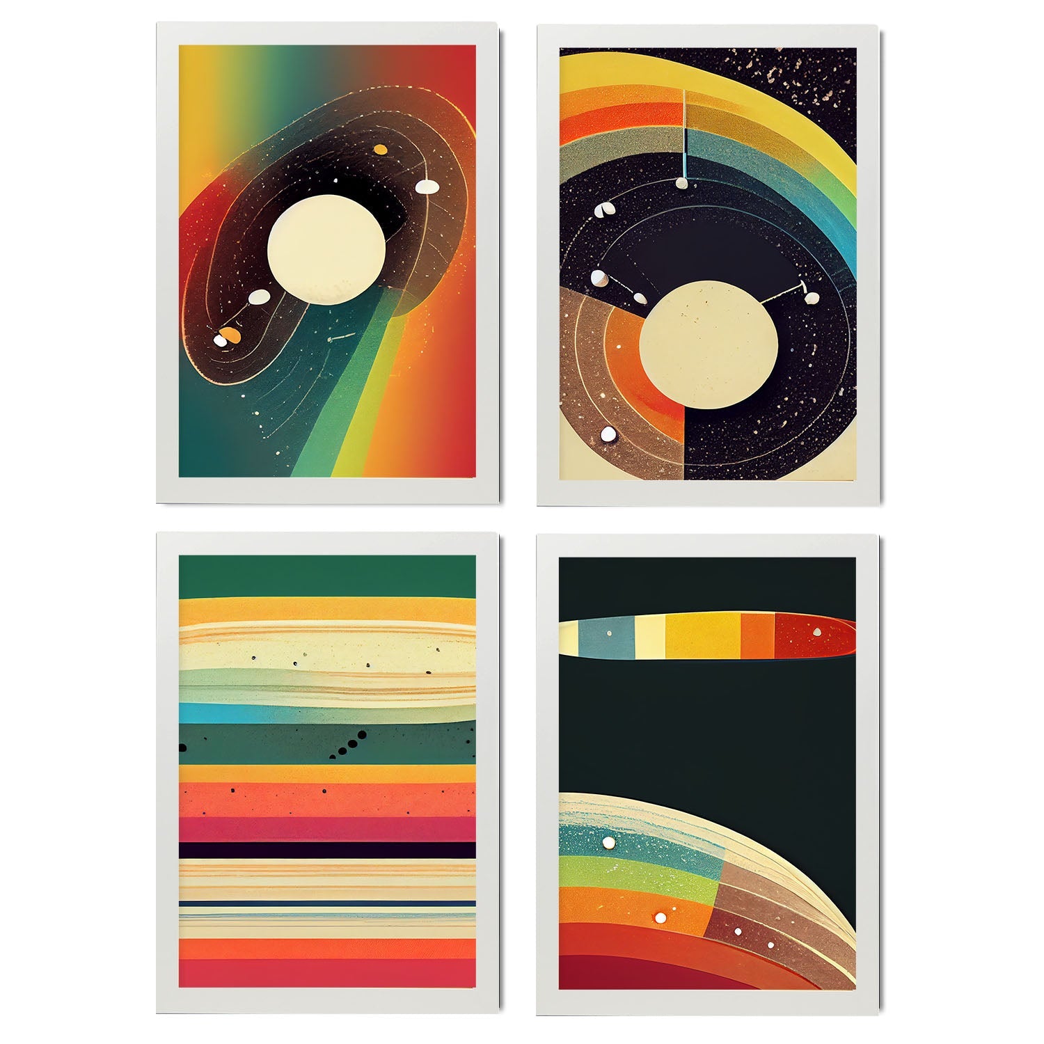 Modern Full Color Artistic Galaxy Illustrations for Interior Design and Decoration Size Set Collection 7-Artwork-Nacnic-A4-Marco Blanco-Nacnic Estudio SL