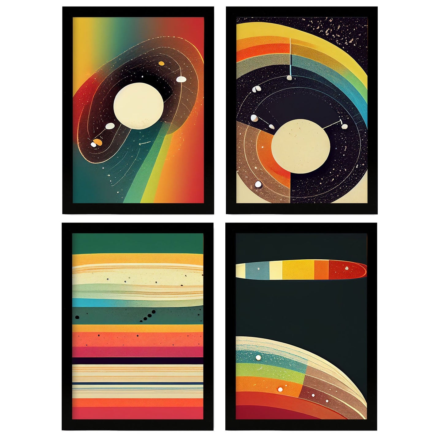 Modern Full Color Artistic Galaxy Illustrations for Interior Design and Decoration Size Set Collection 7-Artwork-Nacnic-A4-Sin Marco-Nacnic Estudio SL
