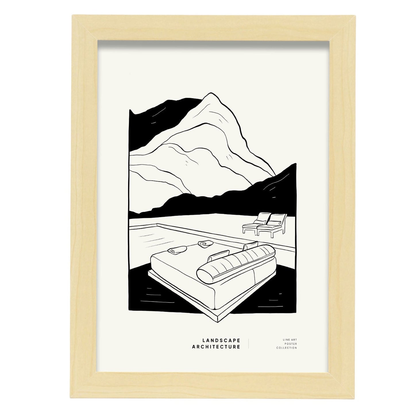 Mountain Backyard-Artwork-Nacnic-A4-Marco Madera clara-Nacnic Estudio SL