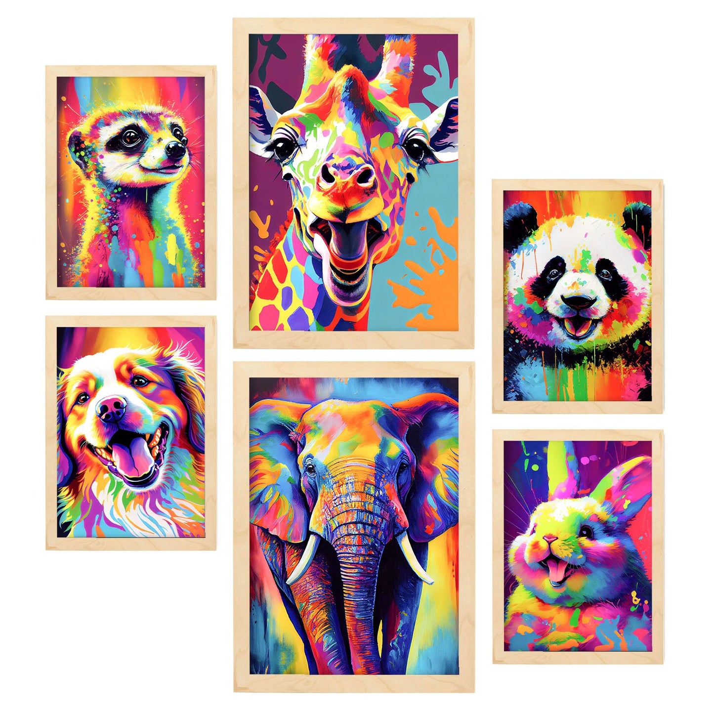 Conjunto de Láminas Nacnic Animales Abstractos_4