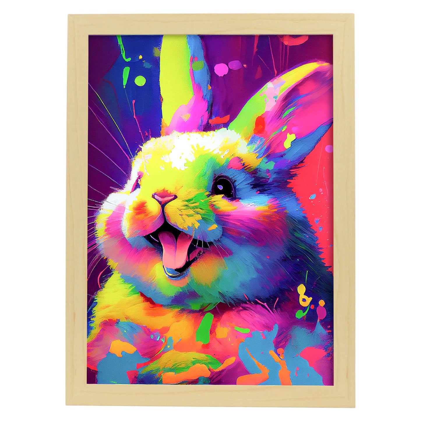 Láminas de Conejo Sonriente Abstracto al Estilo Lisa Fran de Nacnic