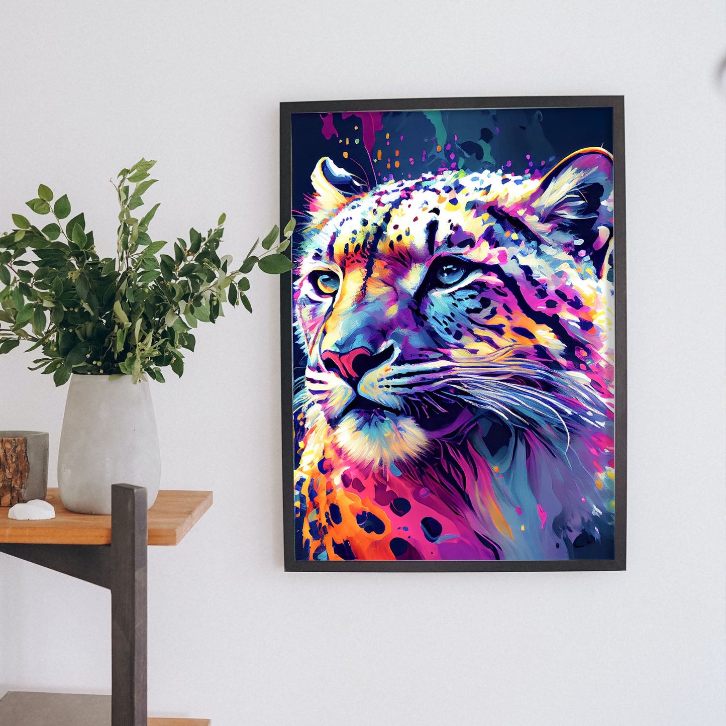 Nacnic Abstract smiling Snow in Lisa Fran Style_2. Aesthetic Wall Art Prints for Bedroom or Living Room Design.