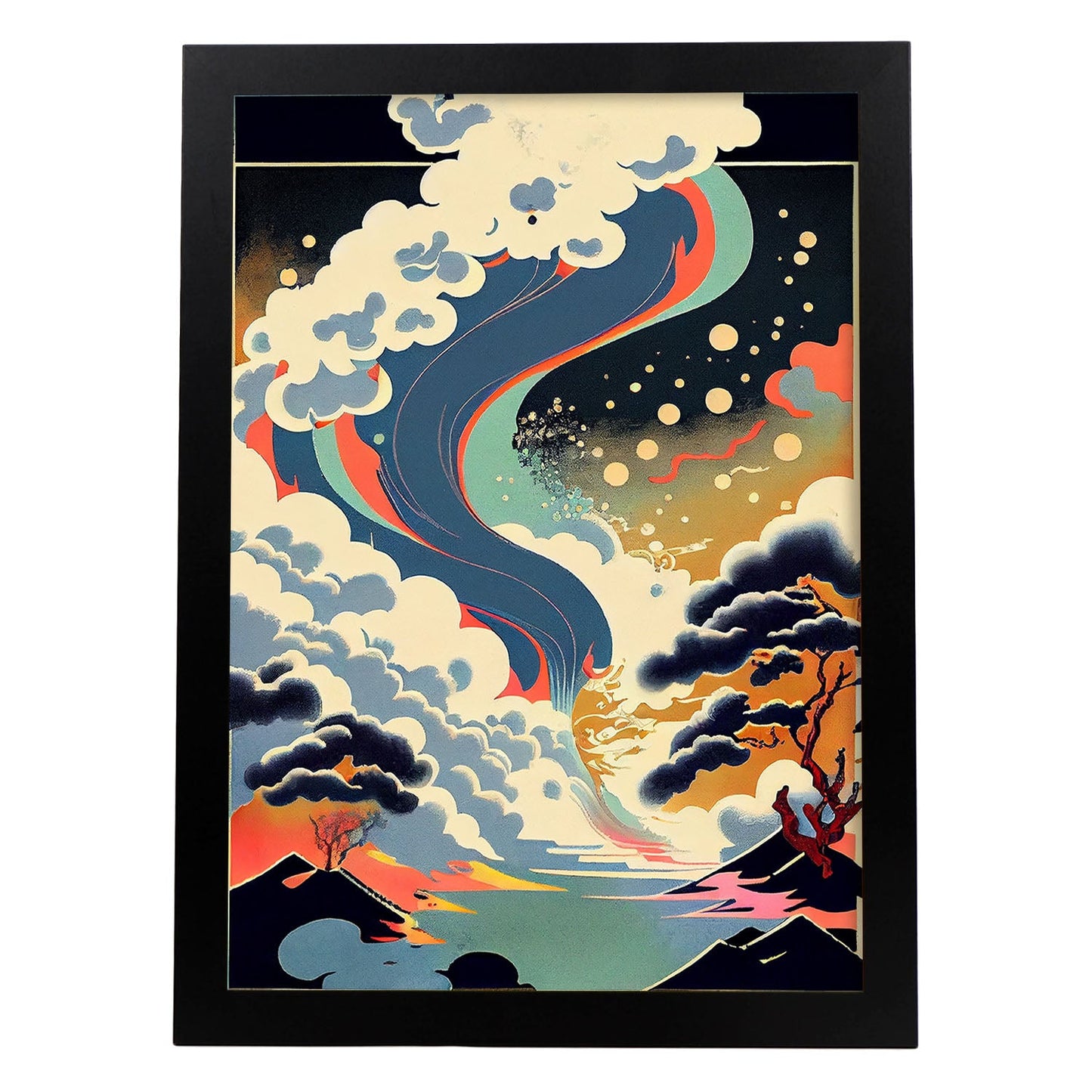 Nacnic Abstract Surreal Ukiyo 11. estampados de arte estético de pared para el diseño de dormitorio o sala de estar.-Artwork-Nacnic-A4-Sin marco-Nacnic Estudio SL