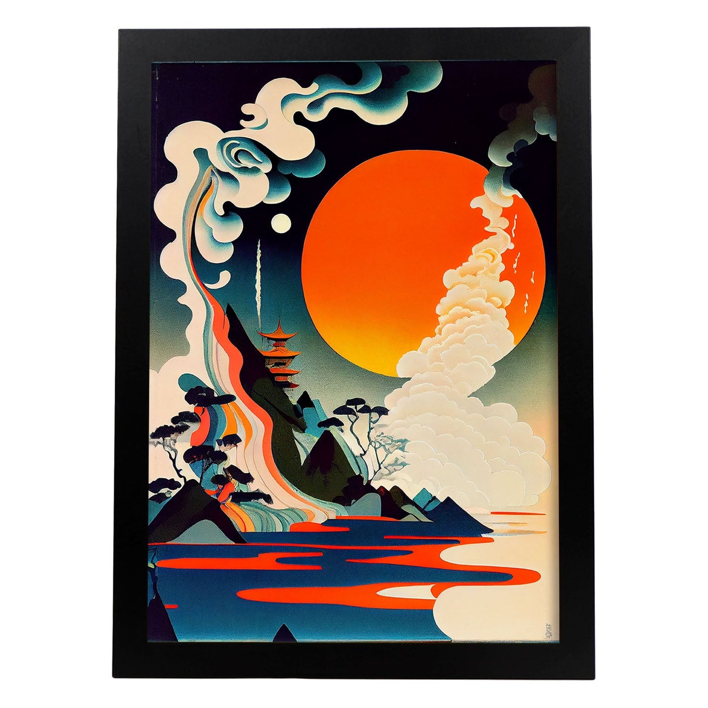 Nacnic Abstract Surreal Ukiyo 12. estampados de arte estético de pared para el diseño de dormitorio o sala de estar.-Artwork-Nacnic-A4-Sin marco-Nacnic Estudio SL