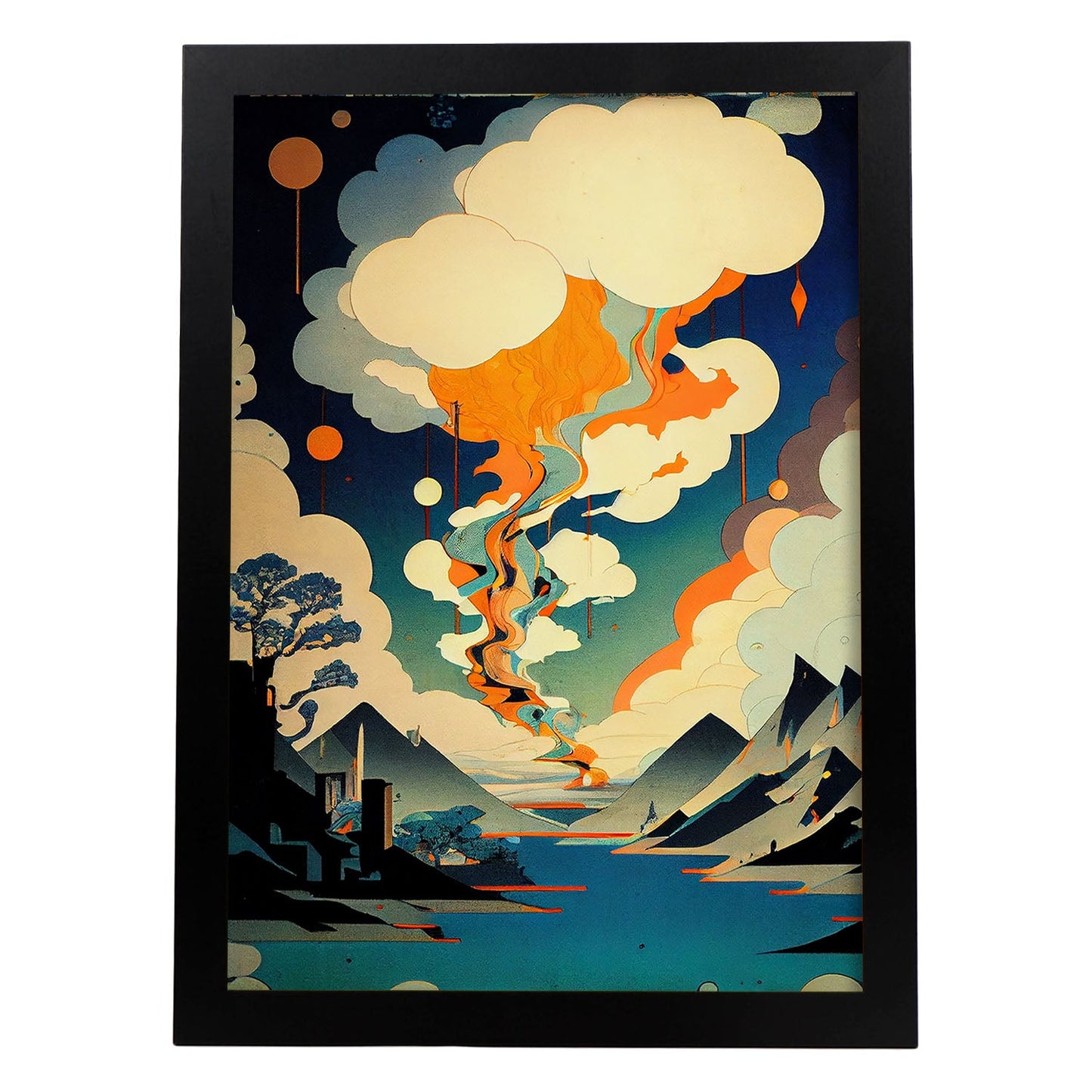 Nacnic Abstract Surreal Ukiyo 13. estampados de arte estético de pared para el diseño de dormitorio o sala de estar.-Artwork-Nacnic-A4-Sin marco-Nacnic Estudio SL