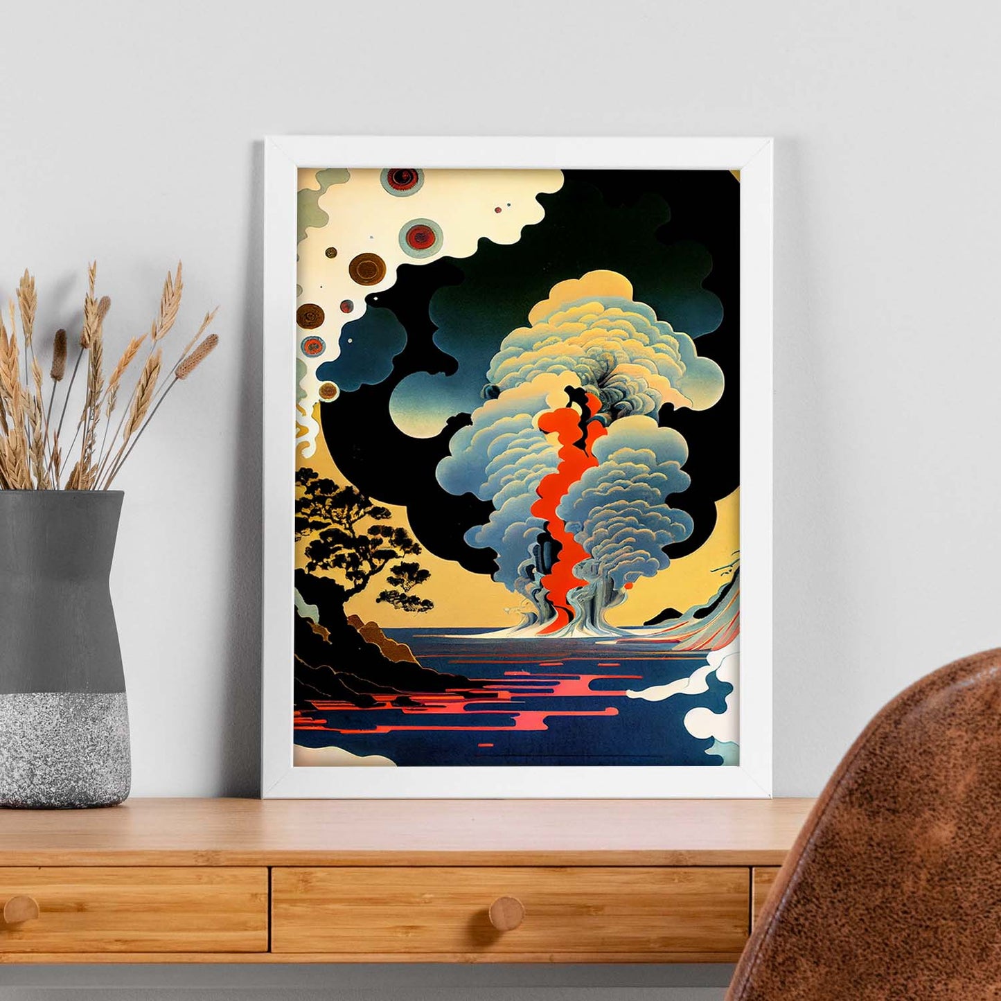 Nacnic Abstract Surreal Ukiyo 14. estampados de arte estético de pared para el diseño de dormitorio o sala de estar.-Artwork-Nacnic-Nacnic Estudio SL