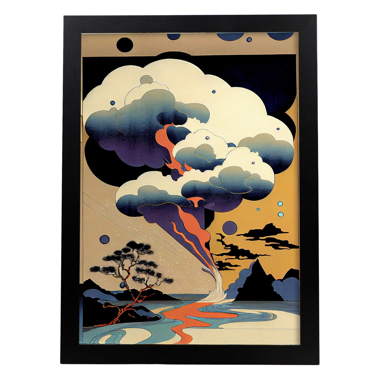 Nacnic Abstract Surreal Ukiyo 1. estampados de arte estético de pared para el diseño de dormitorio o sala de estar.-Artwork-Nacnic-A4-Sin marco-Nacnic Estudio SL