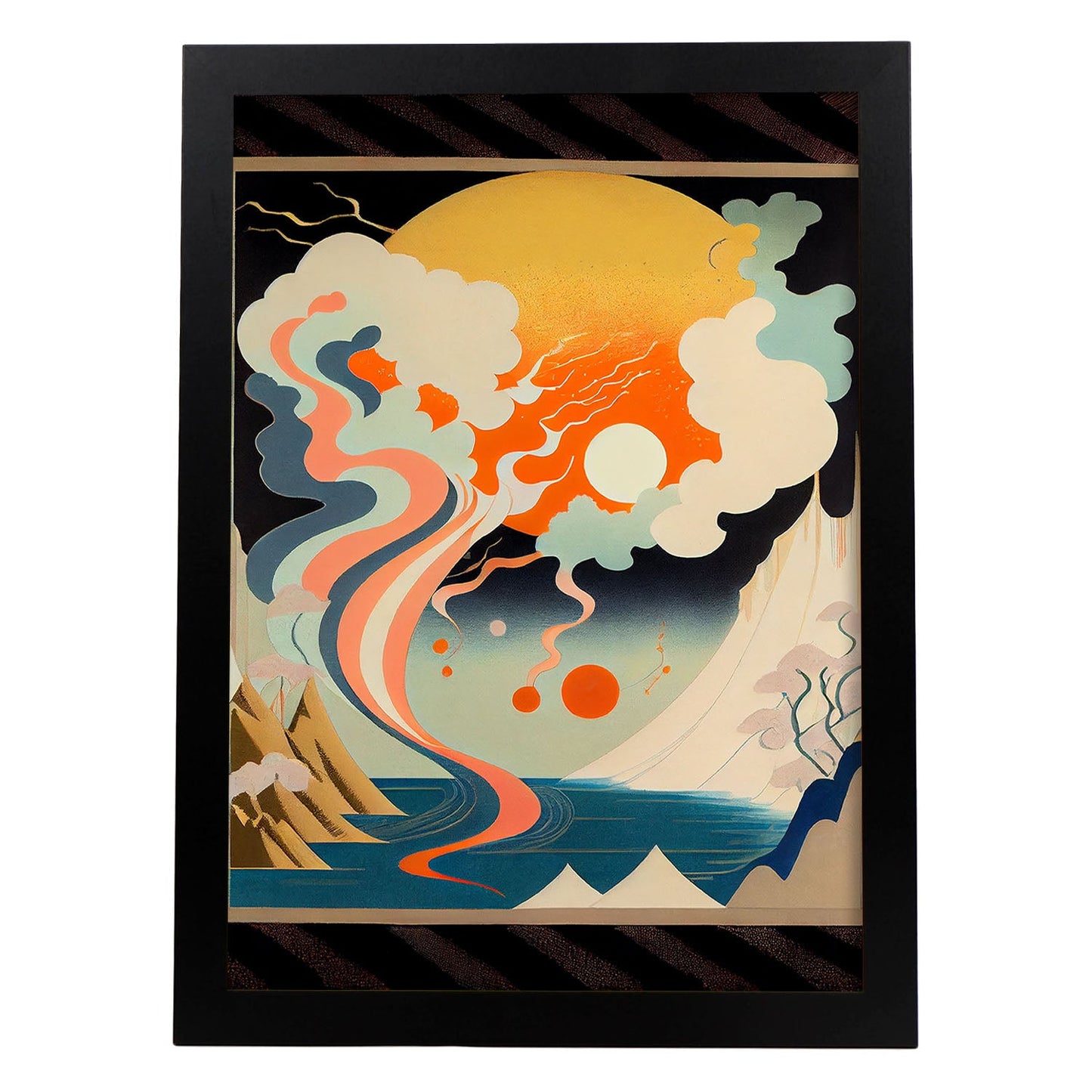 Nacnic Abstract Surreal Ukiyo 20. estampados de arte estético de pared para el diseño de dormitorio o sala de estar.-Artwork-Nacnic-A4-Sin marco-Nacnic Estudio SL