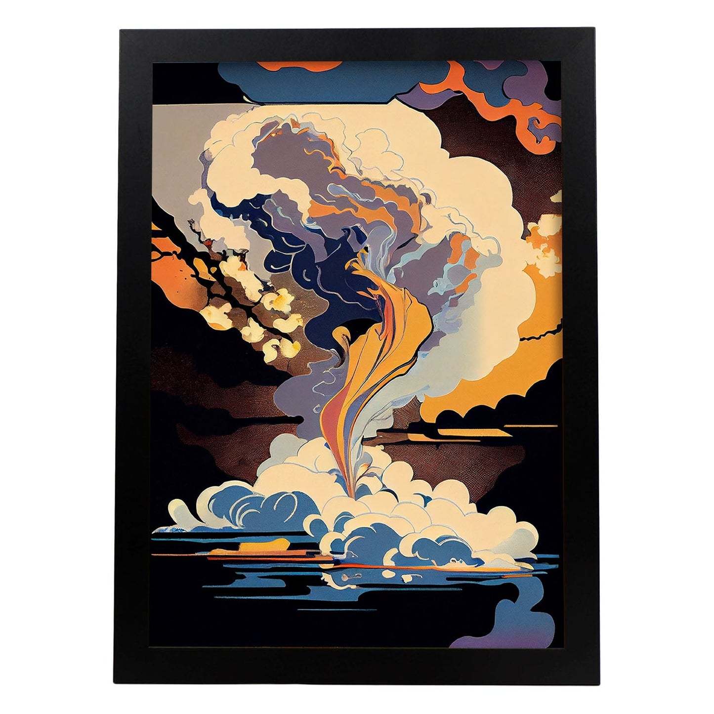 Nacnic Abstract Surreal Ukiyo 22. estampados de arte estético de pared para el diseño de dormitorio o sala de estar.-Artwork-Nacnic-A4-Sin marco-Nacnic Estudio SL