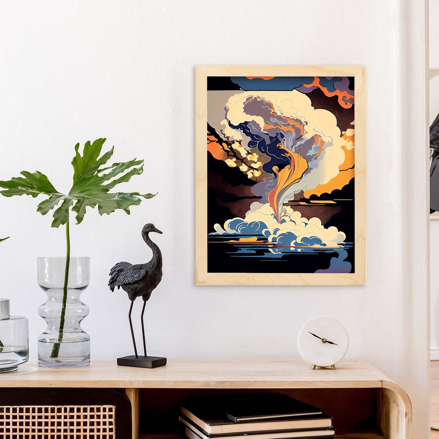 Nacnic Abstract Surreal Ukiyo 22. estampados de arte estético de pared para el diseño de dormitorio o sala de estar.-Artwork-Nacnic-Nacnic Estudio SL