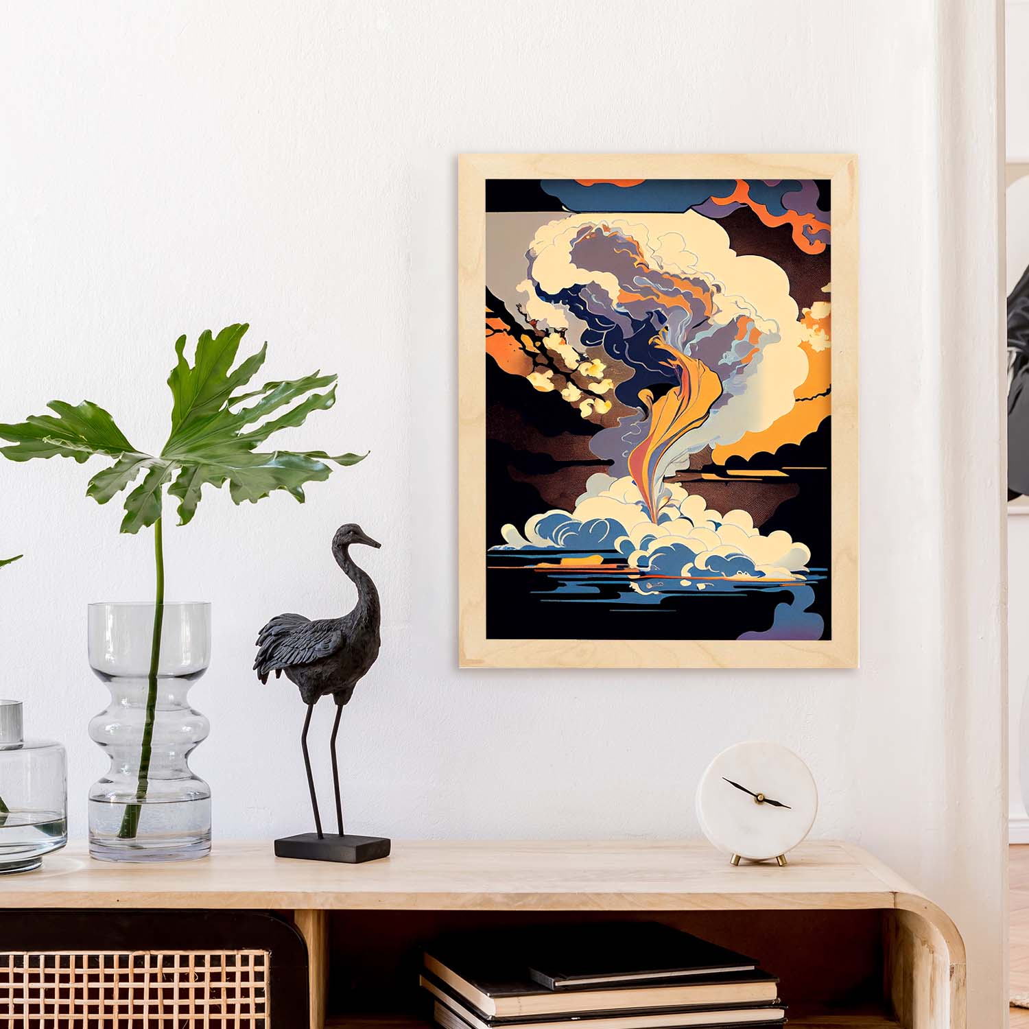 Nacnic Abstract Surreal Ukiyo 22. estampados de arte estético de pared para el diseño de dormitorio o sala de estar.-Artwork-Nacnic-Nacnic Estudio SL