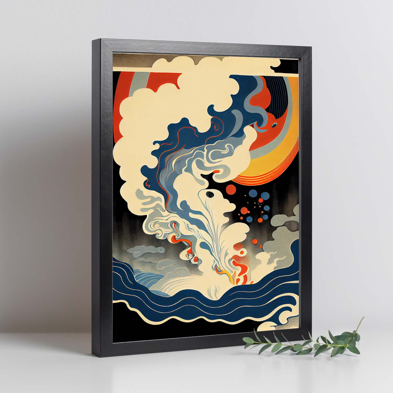 Nacnic Abstract Surreal Ukiyo 24. estampados de arte estético de pared para el diseño de dormitorio o sala de estar.-Artwork-Nacnic-Nacnic Estudio SL