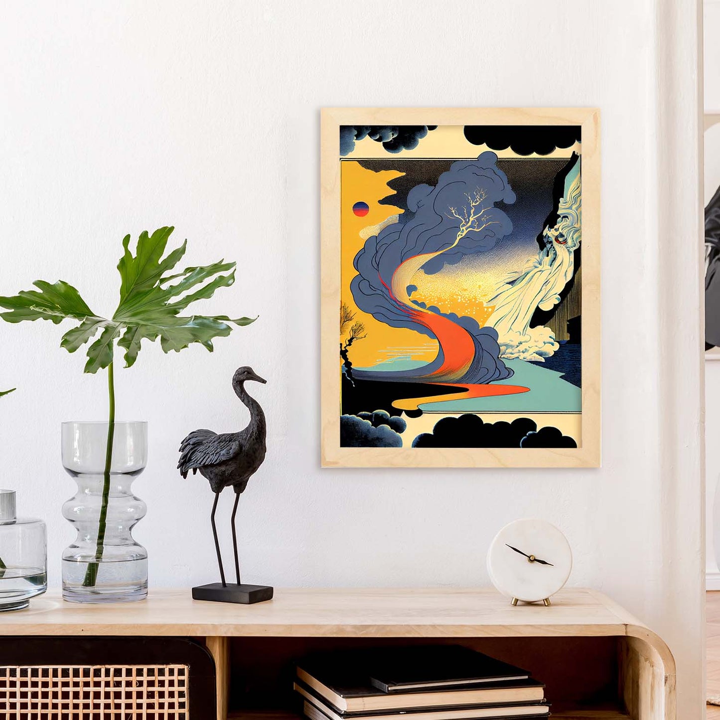 Nacnic Abstract Surreal Ukiyo 25. estampados de arte estético de pared para el diseño de dormitorio o sala de estar.-Artwork-Nacnic-Nacnic Estudio SL