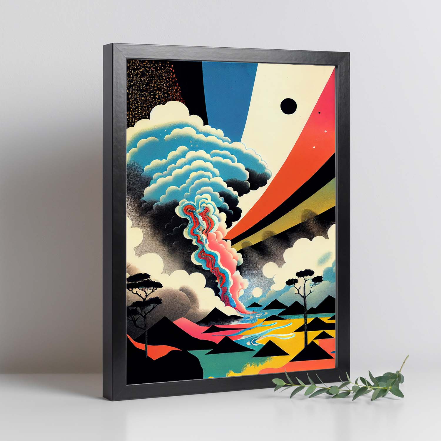 Nacnic Abstract Surreal Ukiyo 29. estampados de arte estético de pared para el diseño de dormitorio o sala de estar.-Artwork-Nacnic-Nacnic Estudio SL