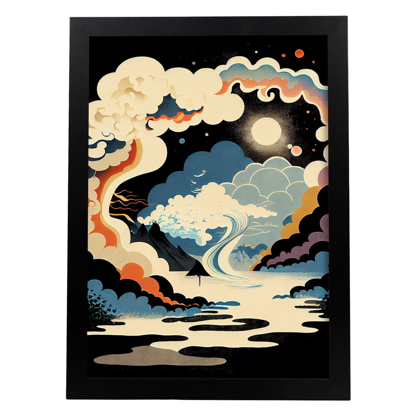 Nacnic Abstract Surreal Ukiyo 30. estampados de arte estético de pared para el diseño de dormitorio o sala de estar.-Artwork-Nacnic-A4-Sin marco-Nacnic Estudio SL