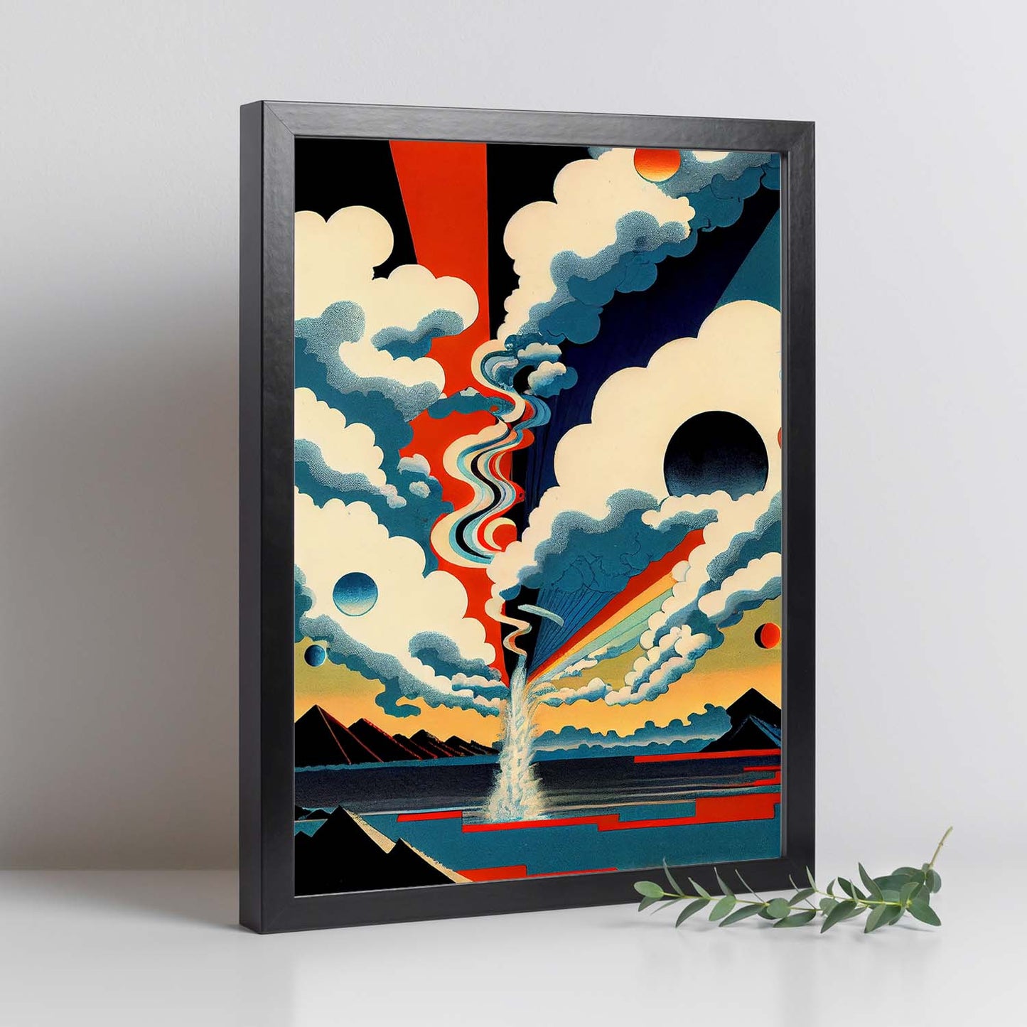 Nacnic Abstract Surreal Ukiyo 36. estampados de arte estético de pared para el diseño de dormitorio o sala de estar.-Artwork-Nacnic-Nacnic Estudio SL