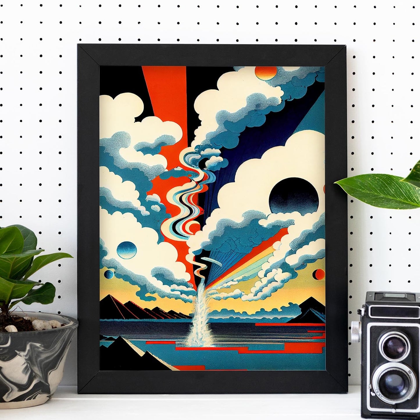 Nacnic Abstract Surreal Ukiyo 36. estampados de arte estético de pared para el diseño de dormitorio o sala de estar.-Artwork-Nacnic-Nacnic Estudio SL