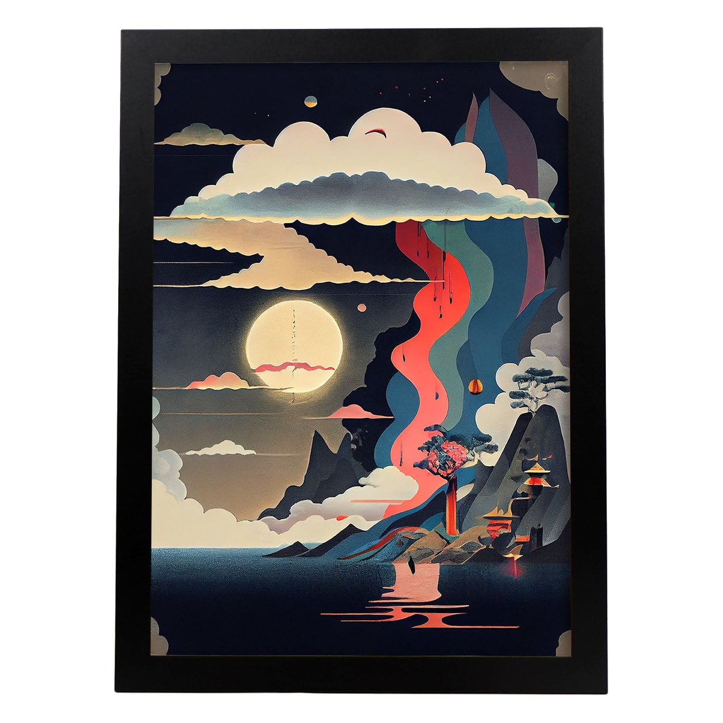 Nacnic Abstract Surreal Ukiyo 38. Impresiones de arte estético de pared para el diseño de dormitorio o sala de estar.-Artwork-Nacnic-A4-Sin marco-Nacnic Estudio SL