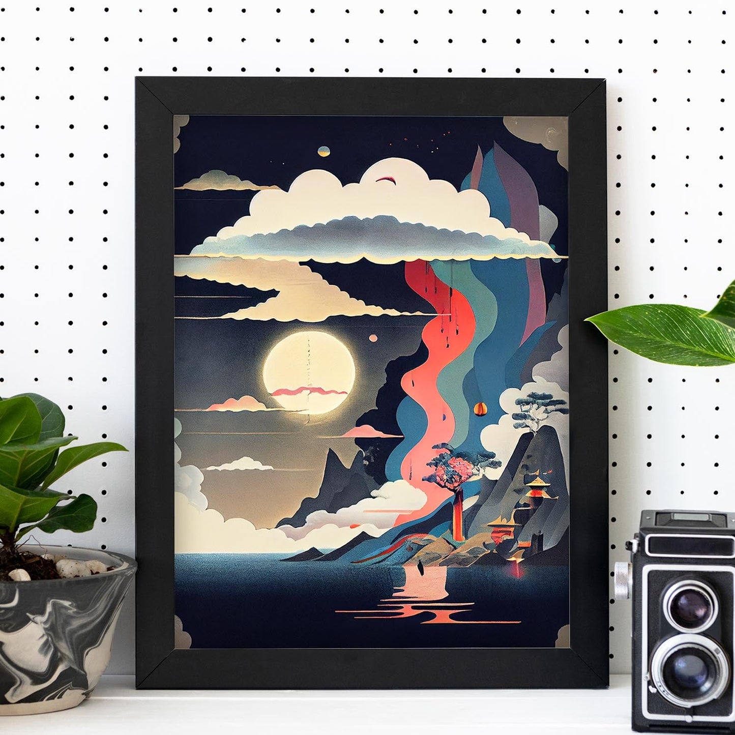 Nacnic Abstract Surreal Ukiyo 38. Impresiones de arte estético de pared para el diseño de dormitorio o sala de estar.-Artwork-Nacnic-Nacnic Estudio SL