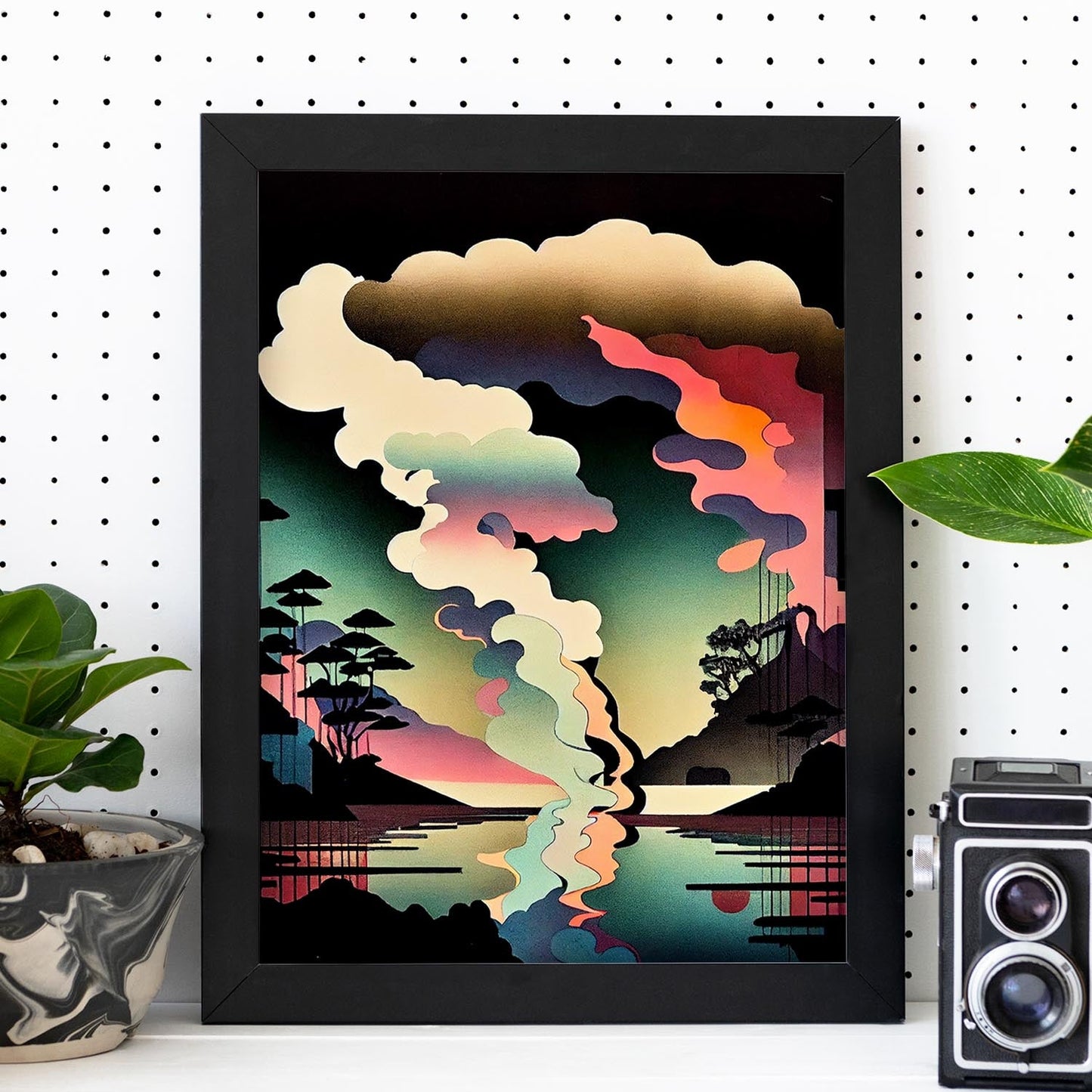 Nacnic Abstract Surreal Ukiyo 39. Impresiones de arte de pared estética para el diseño de dormitorio o sala de estar.-Artwork-Nacnic-Nacnic Estudio SL