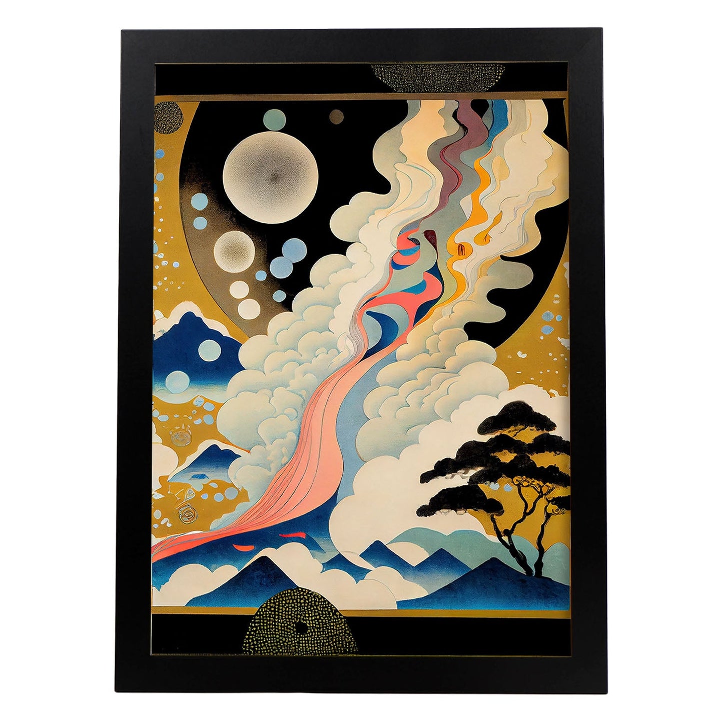 Nacnic Abstract Surreal Ukiyo 5. estampados de arte estético de pared para el diseño de dormitorio o sala de estar.-Artwork-Nacnic-A4-Sin marco-Nacnic Estudio SL