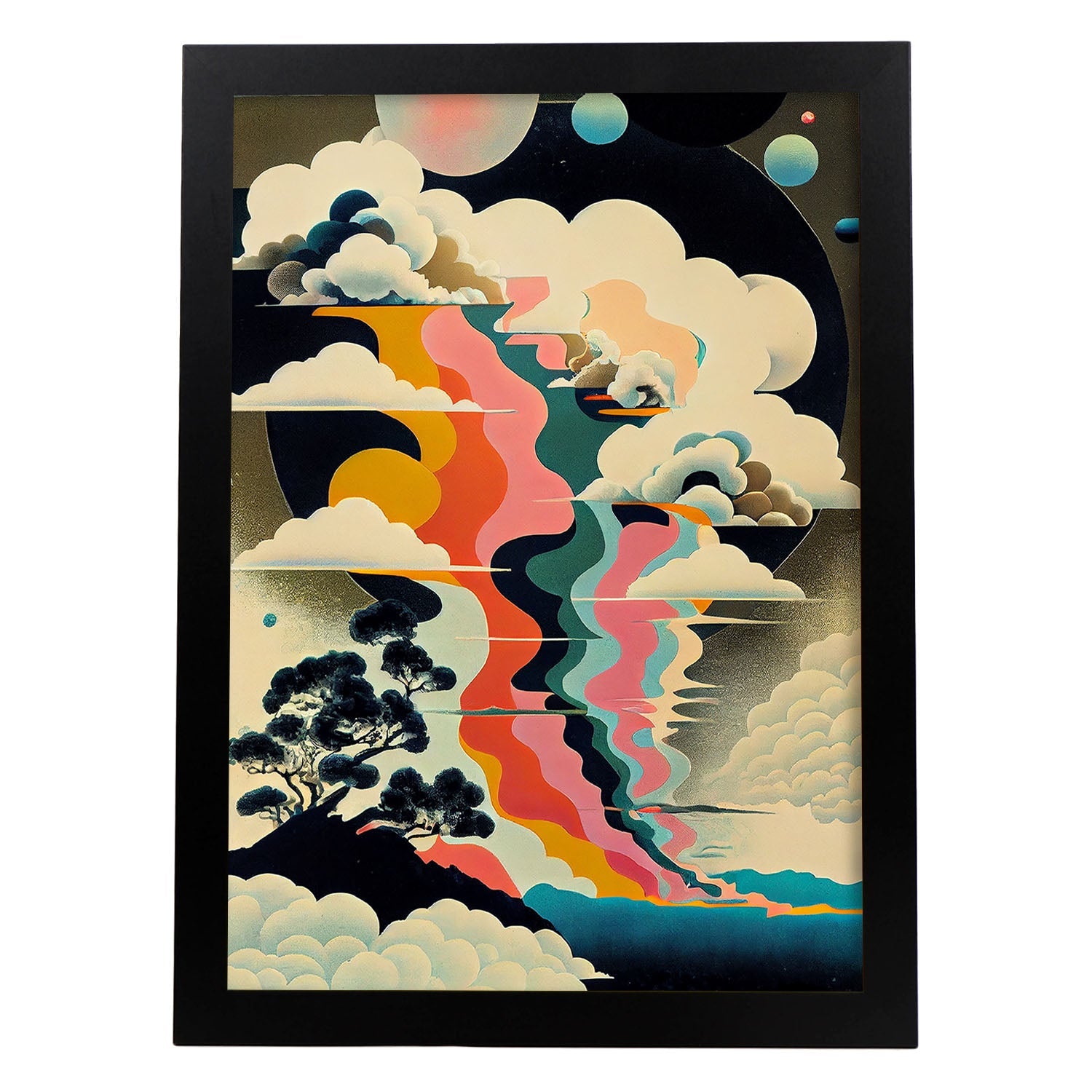 Nacnic Abstract Surreal Ukiyo 6. estampados de arte estético de pared para el diseño de dormitorio o sala de estar.-Artwork-Nacnic-A4-Sin marco-Nacnic Estudio SL