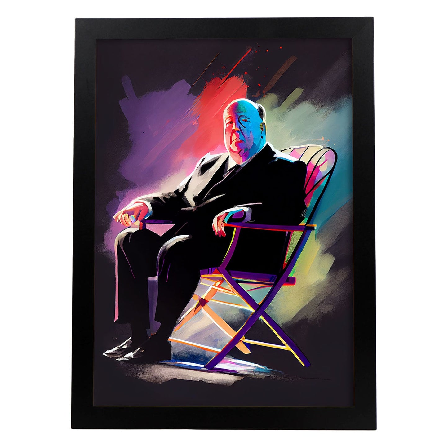 Nacnic Alfred Hitchcock ubicada en el presidente del director Pixar Styl. Estampados de arte de pared estético para el diseño de dormitorio o sala de estar.-Artwork-Nacnic-A4-Sin marco-Nacnic Estudio SL