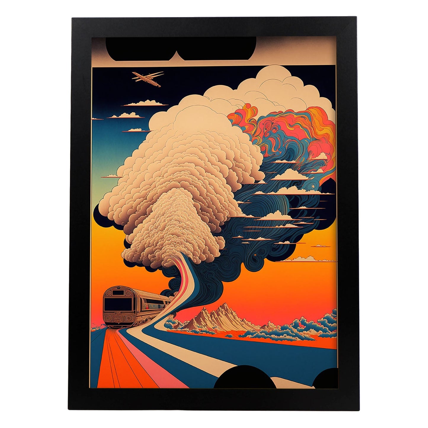 Nacnic altamente detallado geométrico psicodélico ukiyo 3. estampados de arte estético de pared para el diseño de dormitorio o sala de estar.-Artwork-Nacnic-A4-Sin marco-Nacnic Estudio SL