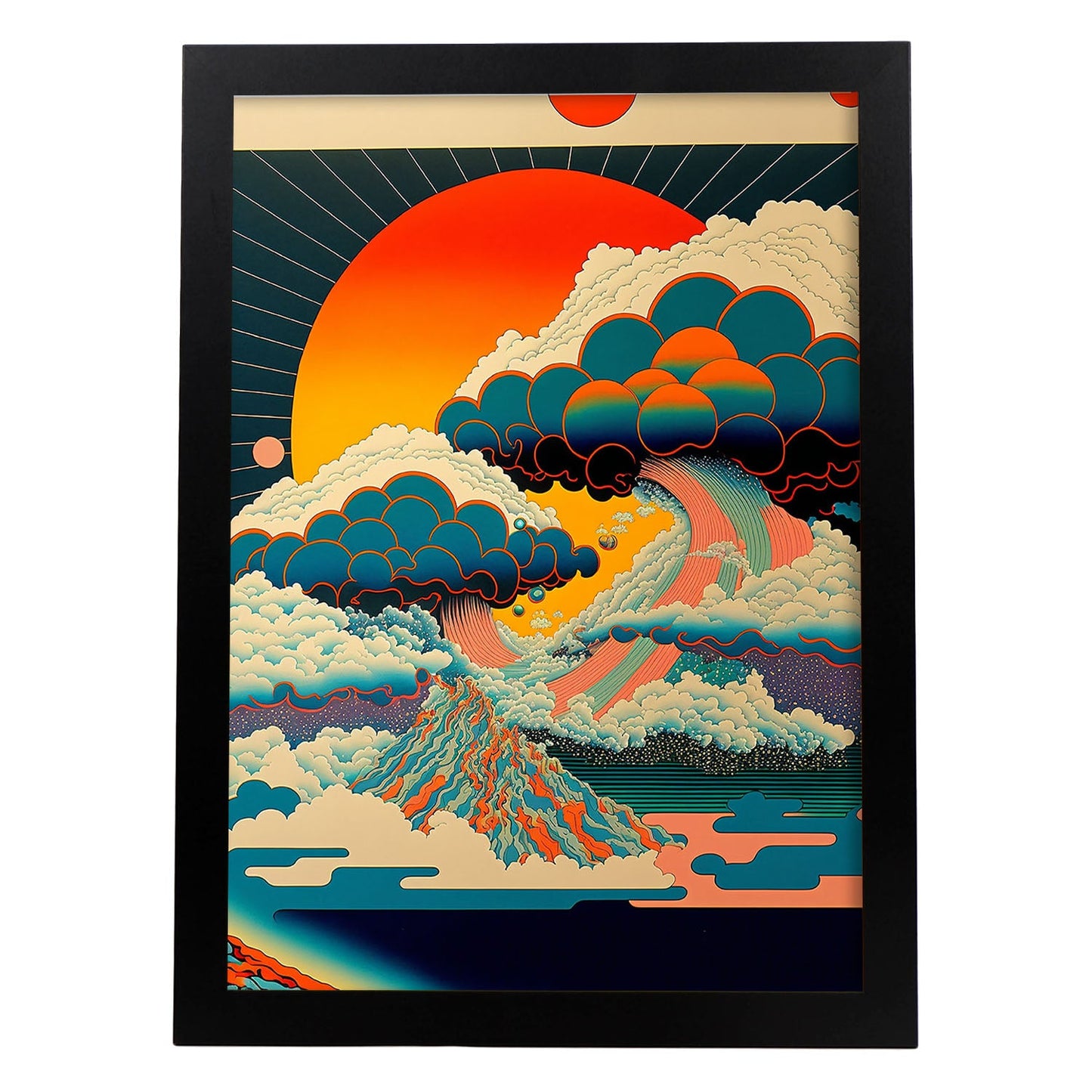 Nacnic altamente detallado geométrico psicodélico ukiyo 5. estampados de arte estético de pared para el diseño de dormitorio o sala de estar.-Artwork-Nacnic-A4-Sin marco-Nacnic Estudio SL