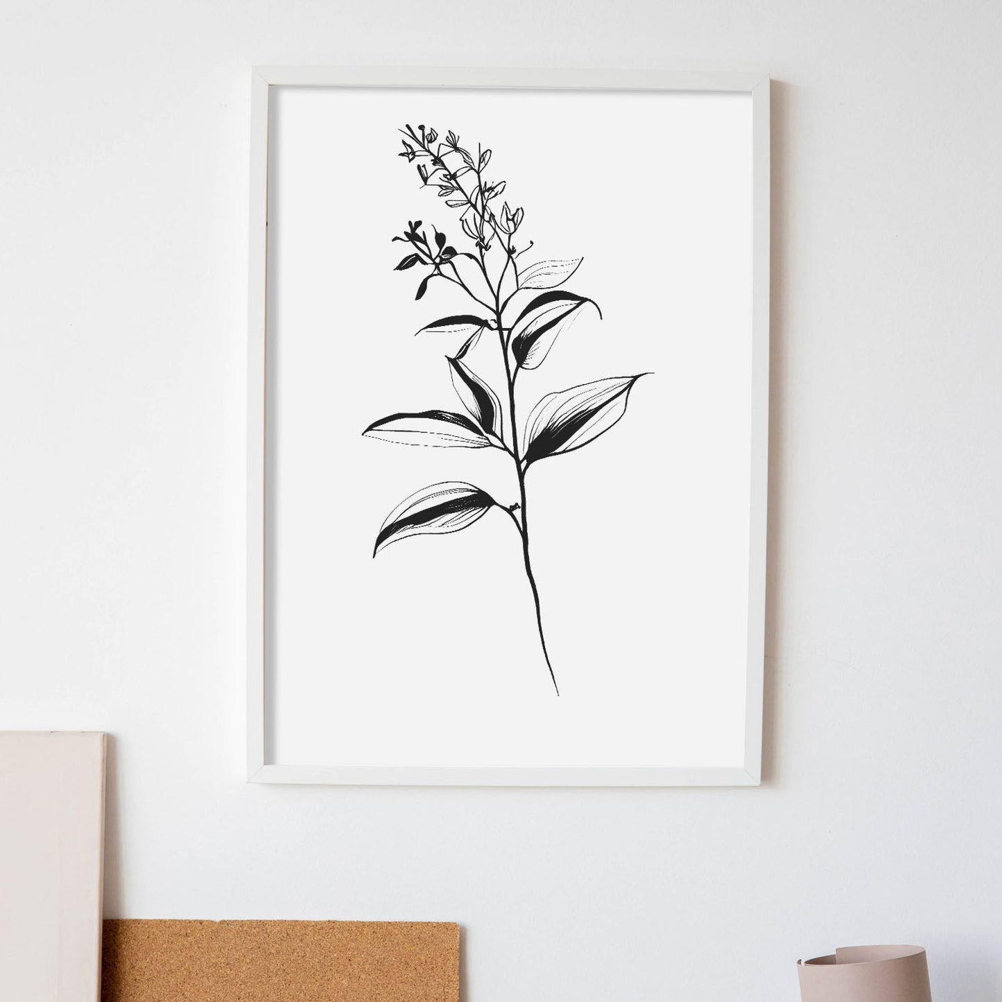 Lámina Nacnic Bouvardia Arte Minimalista Lineal_2