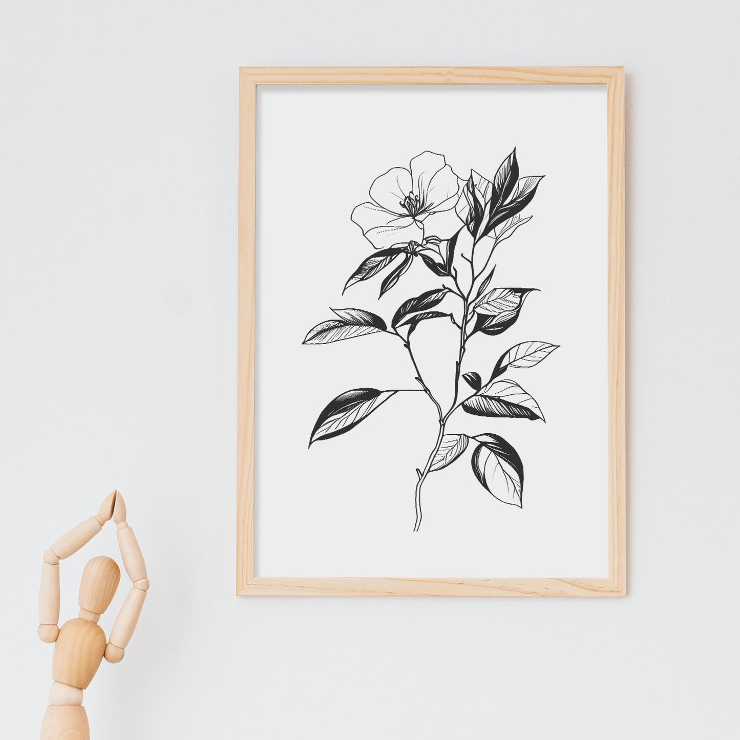 Lámina Nacnic Camelia Arte Minimalista Líneas