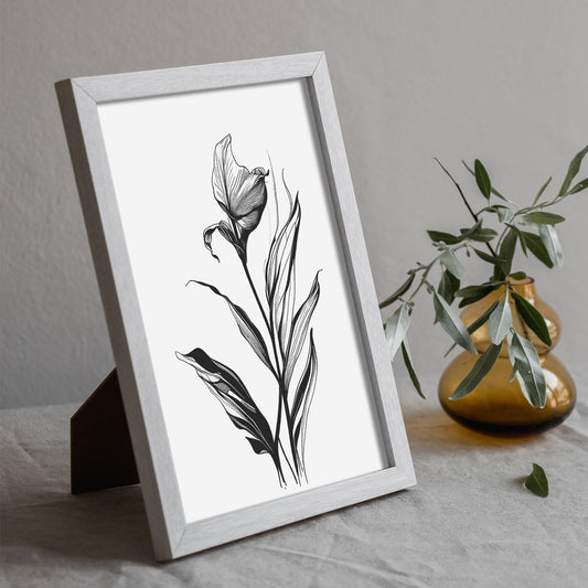 Lámina Minimalista Nacnic Canna Arte Lineal Aestético