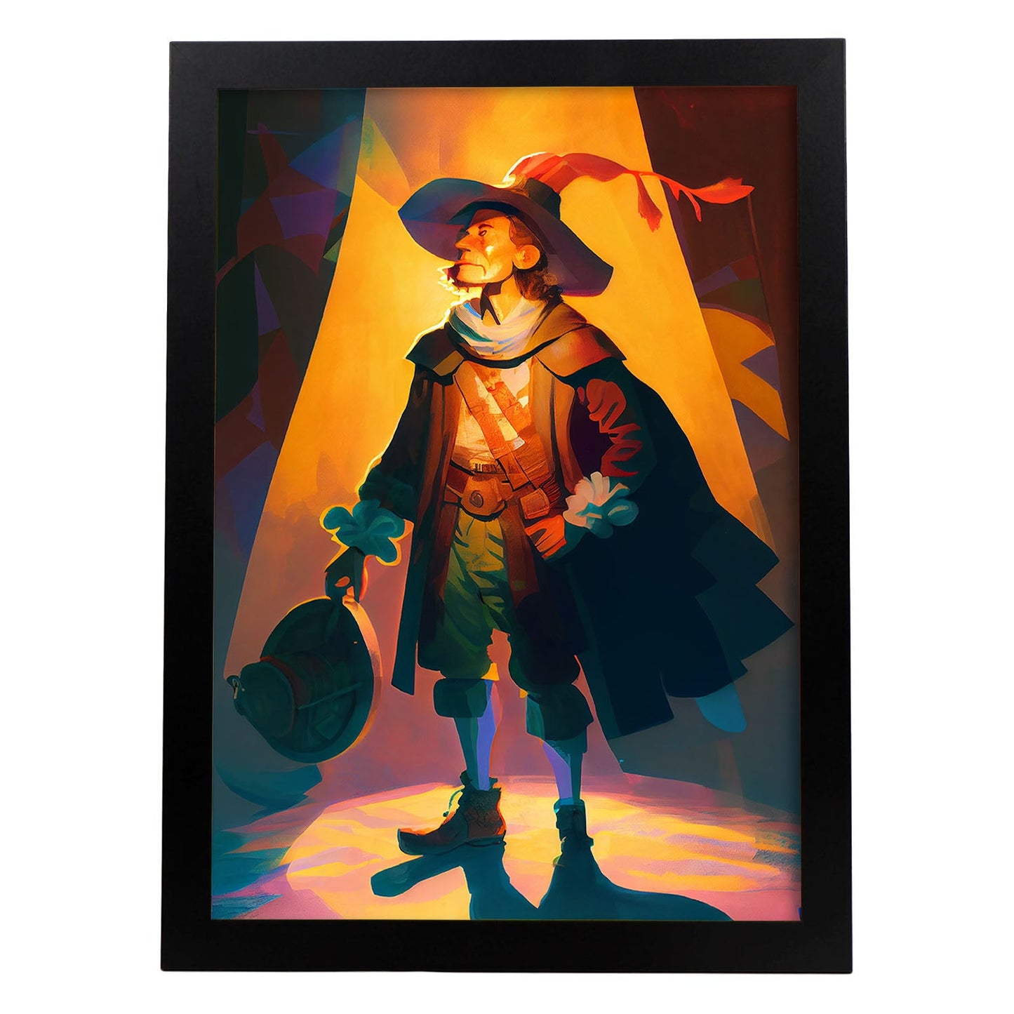 Nacnic Christopher Columbus descubriendo el estilo de América Pixar. Estampados de arte de pared estético para el diseño de dormitorio o sala de estar.-Artwork-Nacnic-A4-Sin marco-Nacnic Estudio SL
