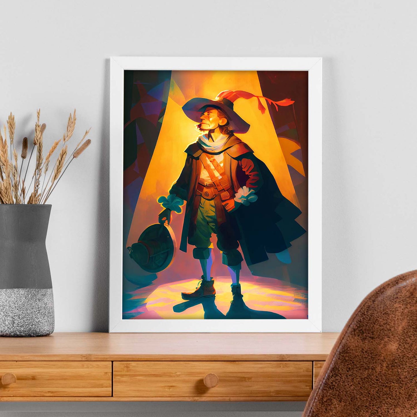 Nacnic Christopher Columbus descubriendo el estilo de América Pixar. Estampados de arte de pared estético para el diseño de dormitorio o sala de estar.-Artwork-Nacnic-Nacnic Estudio SL