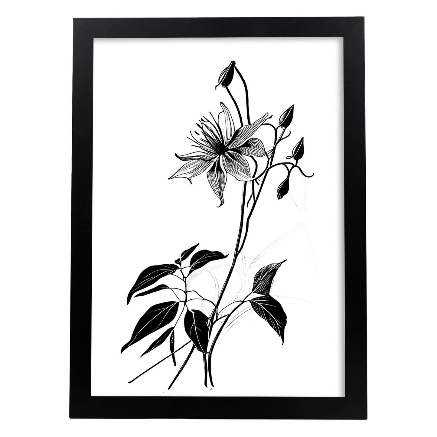 Lámina Nacnic de Arte Minimalista con Línea de Columbine