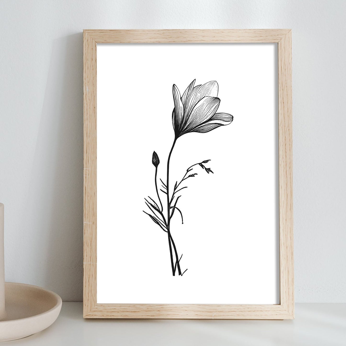 Láminas Nacnic Crocus Arte Minimalista Lineal