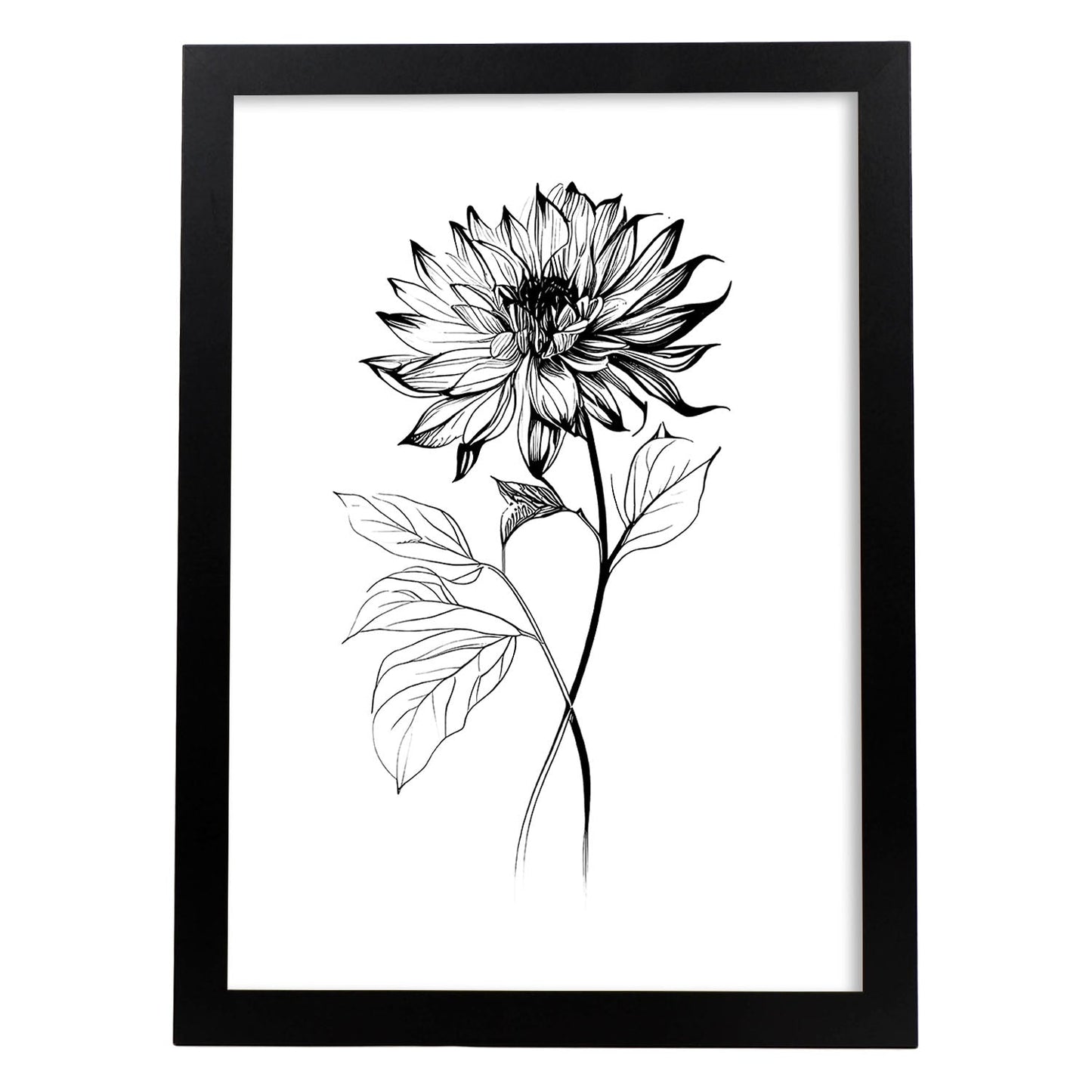Nacnic Lámina Minimalista de Dahlia