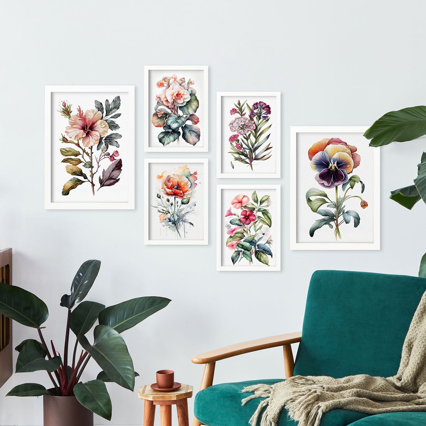 Nacnic Láminas de Flores Oscuras Estéticas
