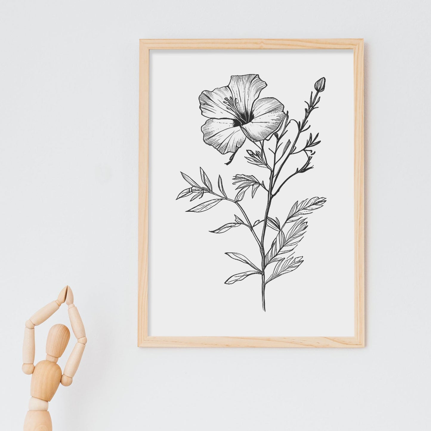 Lámina Nacnic Primavera Minimalista en Linea para Dormitorio