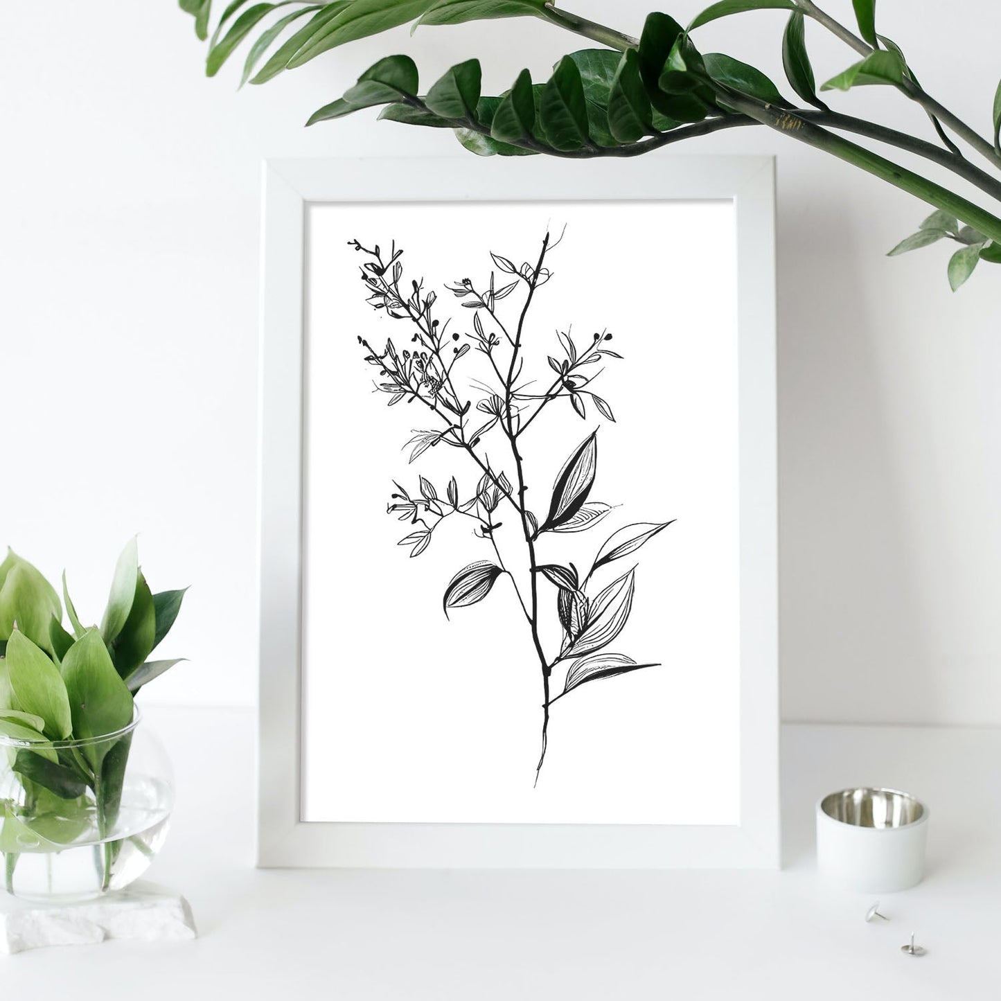 Láminas Nacnic Forsythia Arte Minimalista Líneas