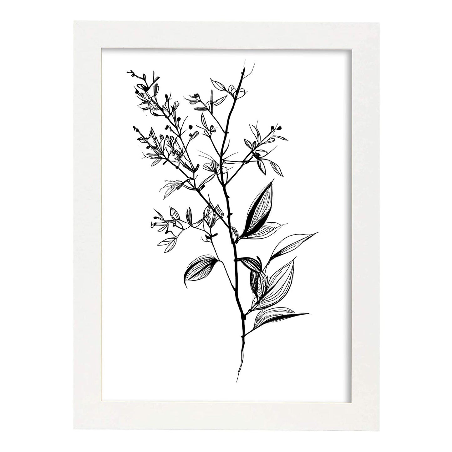 Láminas Nacnic Forsythia Arte Minimalista Líneas