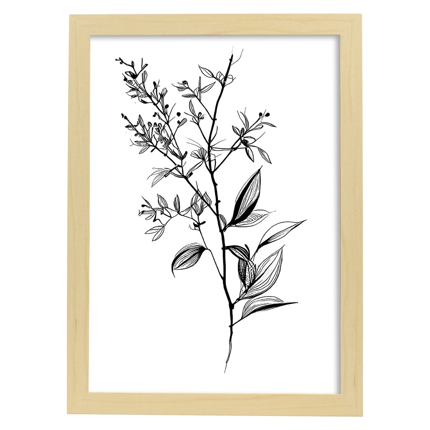 Láminas Nacnic Forsythia Arte Minimalista Líneas