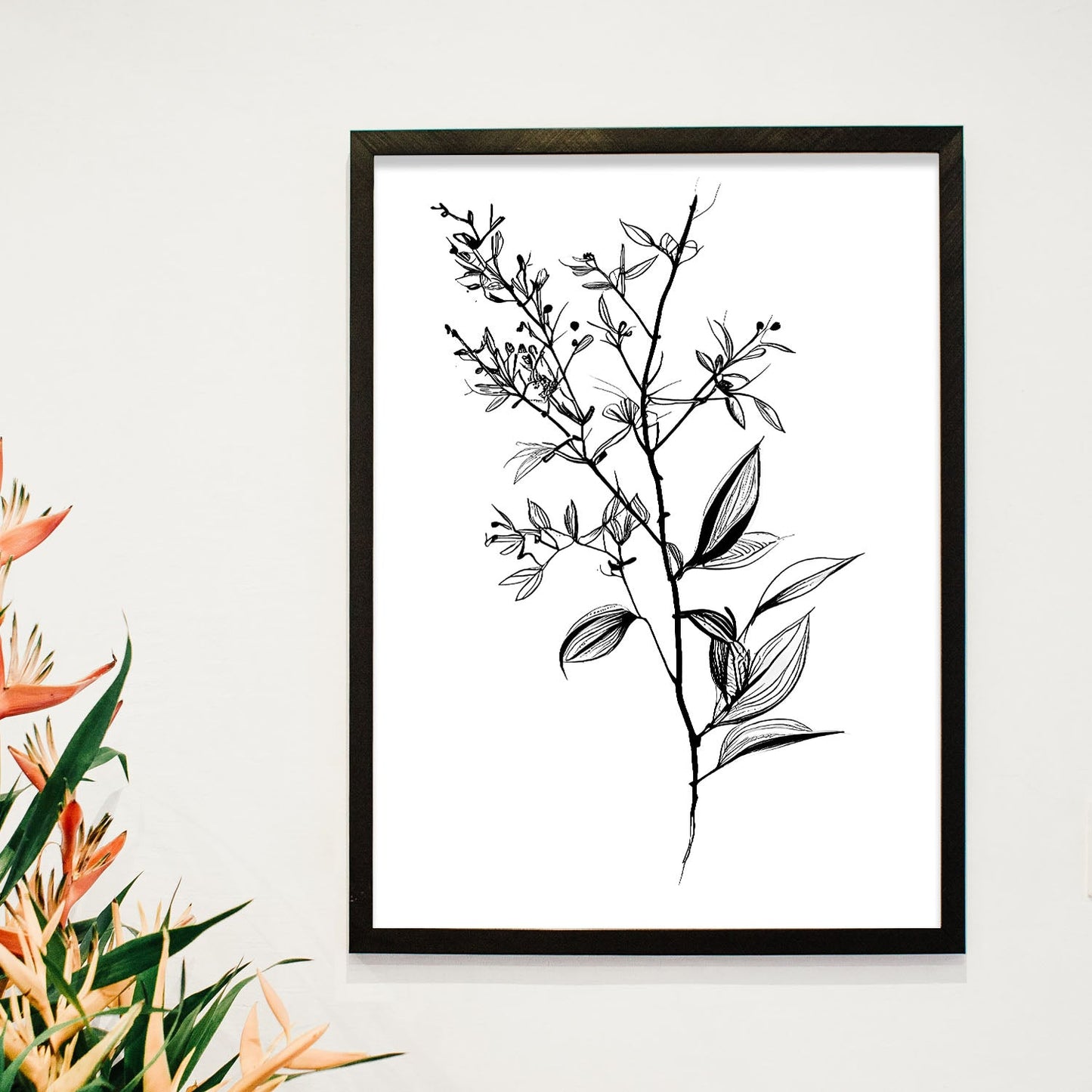 Láminas Nacnic Forsythia Arte Minimalista Líneas
