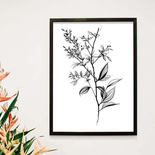 Láminas Nacnic Forsythia Arte Minimalista Líneas
