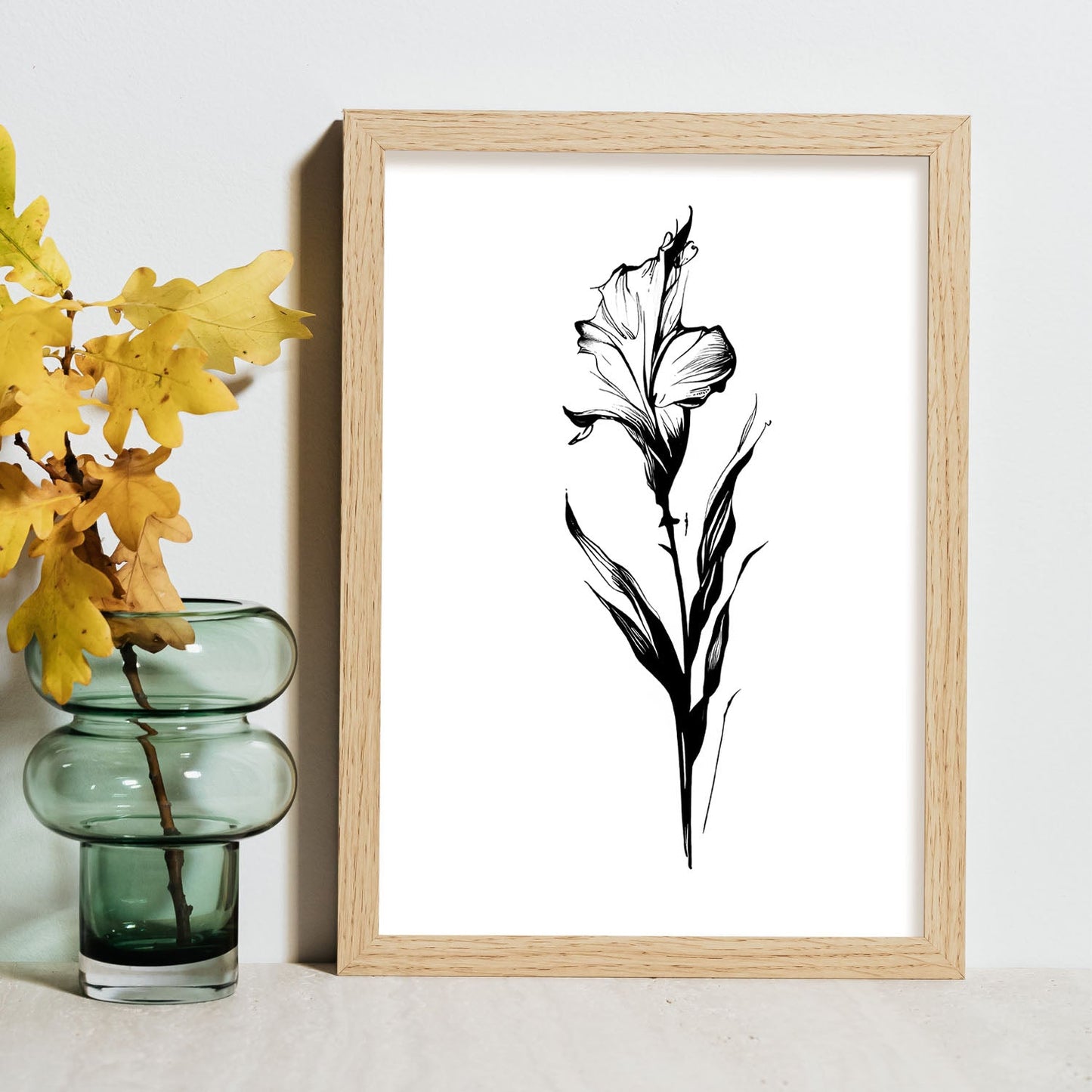 Lámina Nacnic de Gladiolus en Arte Minimalista