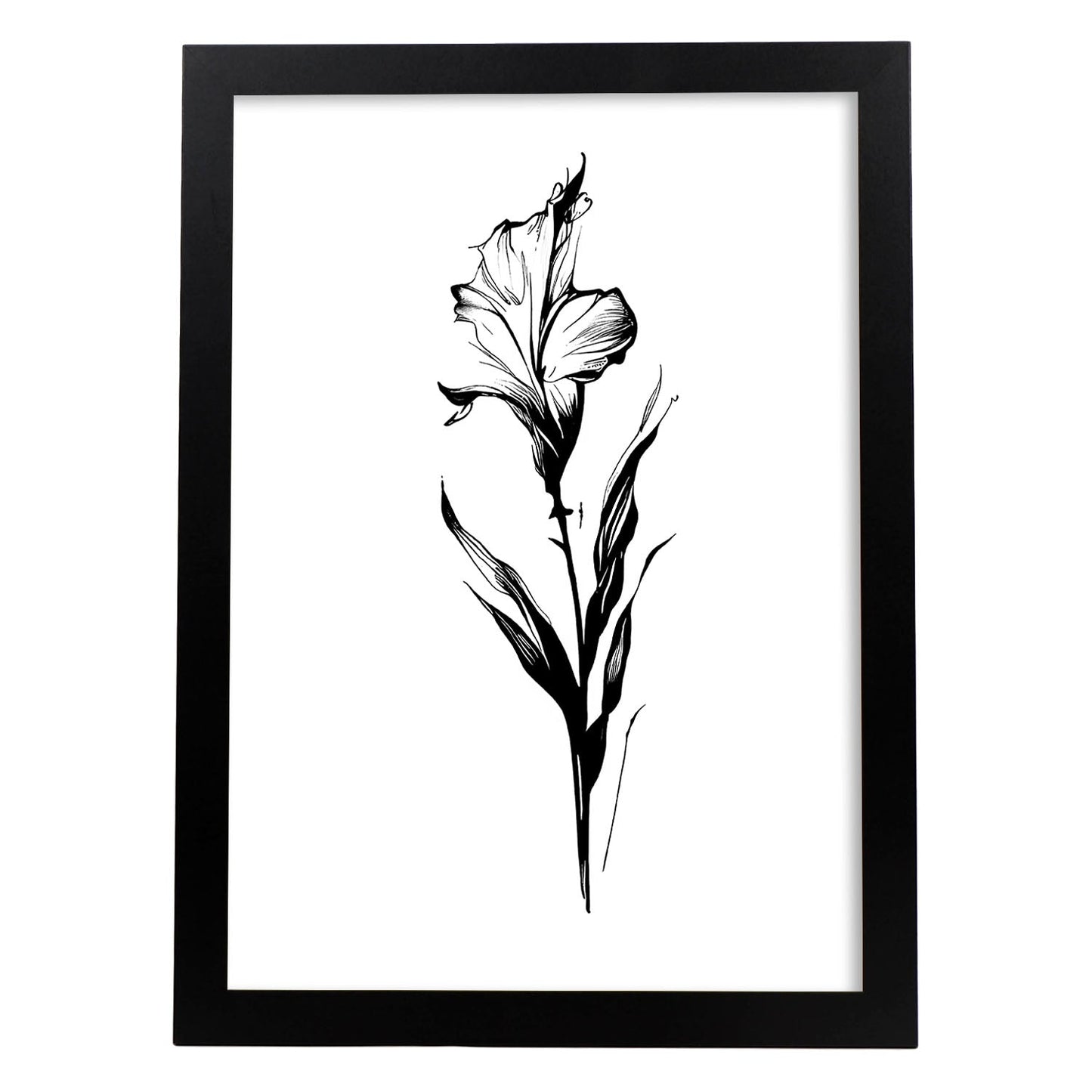 Lámina Nacnic de Gladiolus en Arte Minimalista