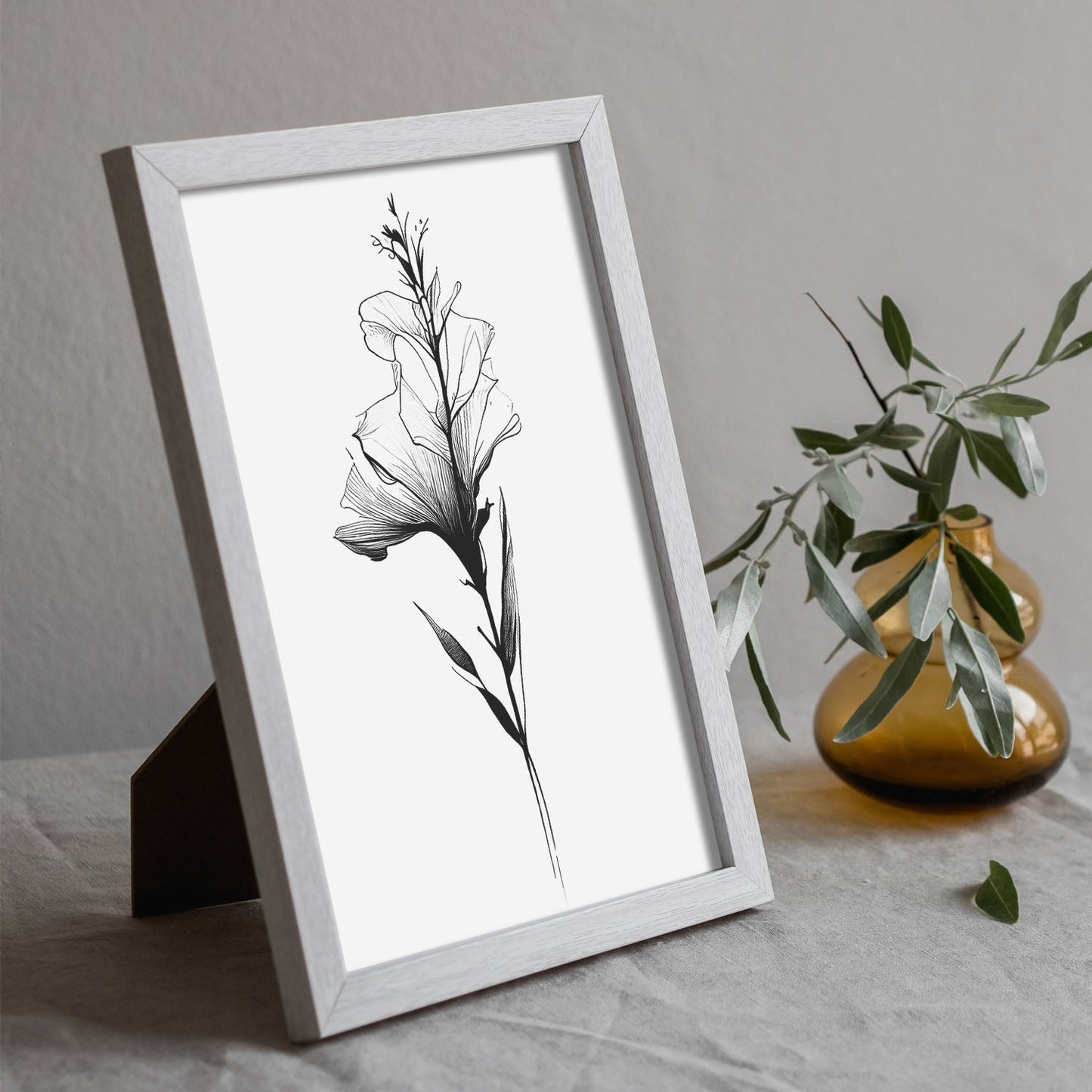 Lámina Nacnic Gladiolus Arte Minimalista en Línea_3