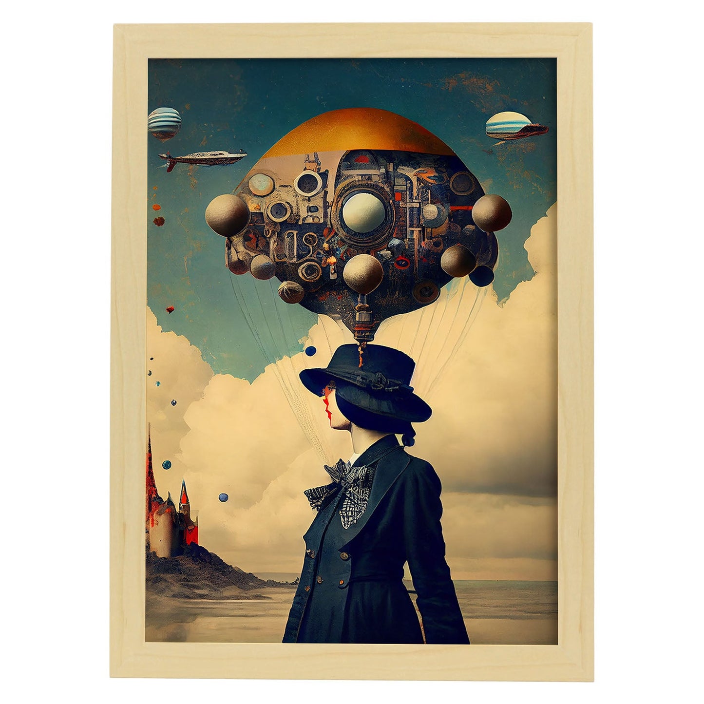 Nacnic hay infinitas posibilidades vintage extrañas 109. estampados de arte de pared estético para el diseño de dormitorio o sala de estar.-Artwork-Nacnic-A4-Marco Madera clara-Nacnic Estudio SL
