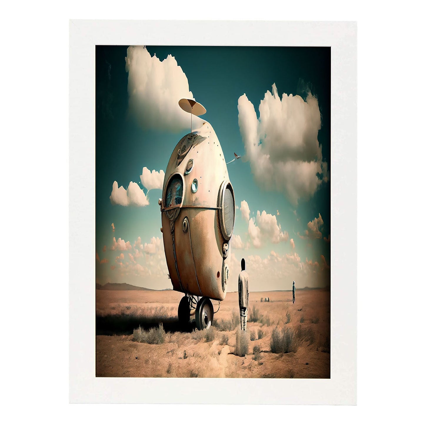 Nacnic hay infinitas posibilidades vintage extrañas 115. estampados de arte de pared estético para el diseño de dormitorio o sala de estar.-Artwork-Nacnic-A4-Marco Blanco-Nacnic Estudio SL