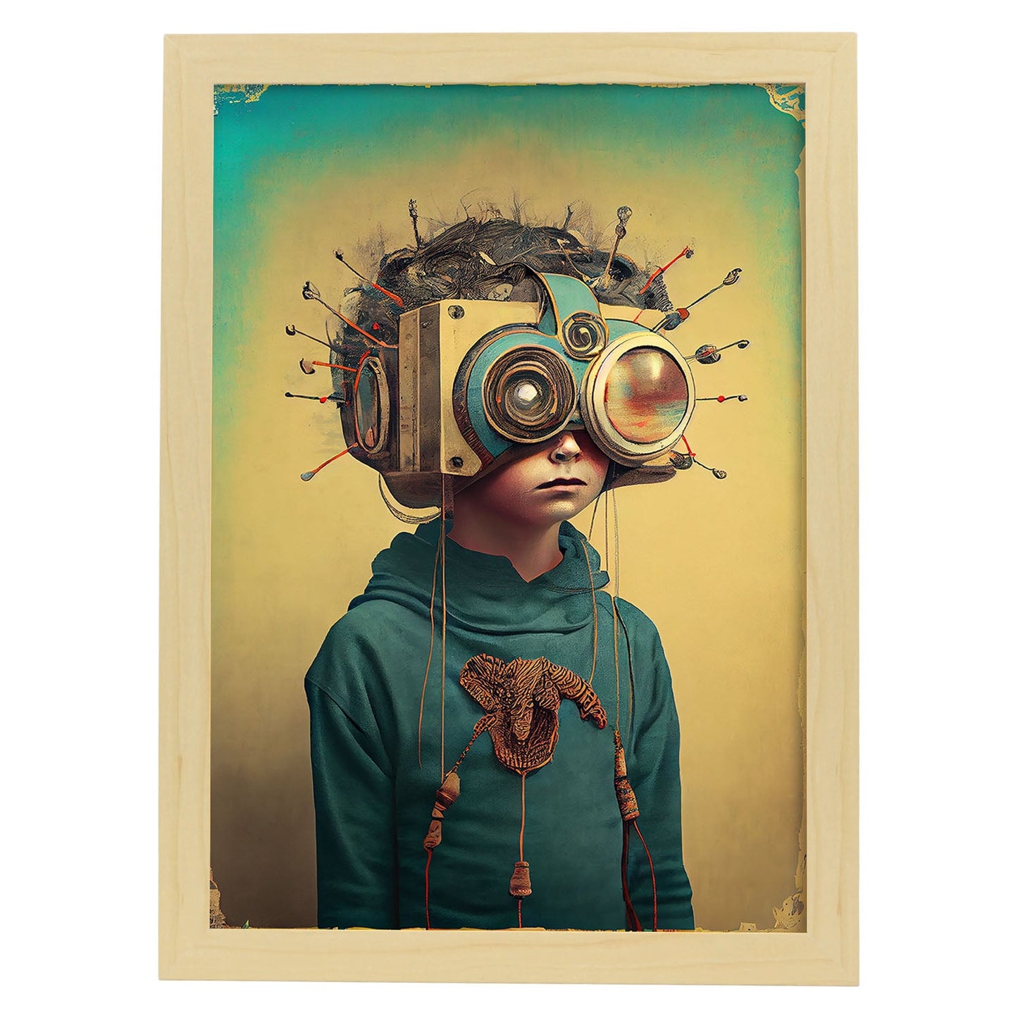 Nacnic hay infinitas posibilidades vintage extrañas 123. estampados de arte de pared estético para el diseño de dormitorio o sala de estar.-Artwork-Nacnic-A4-Marco Madera clara-Nacnic Estudio SL